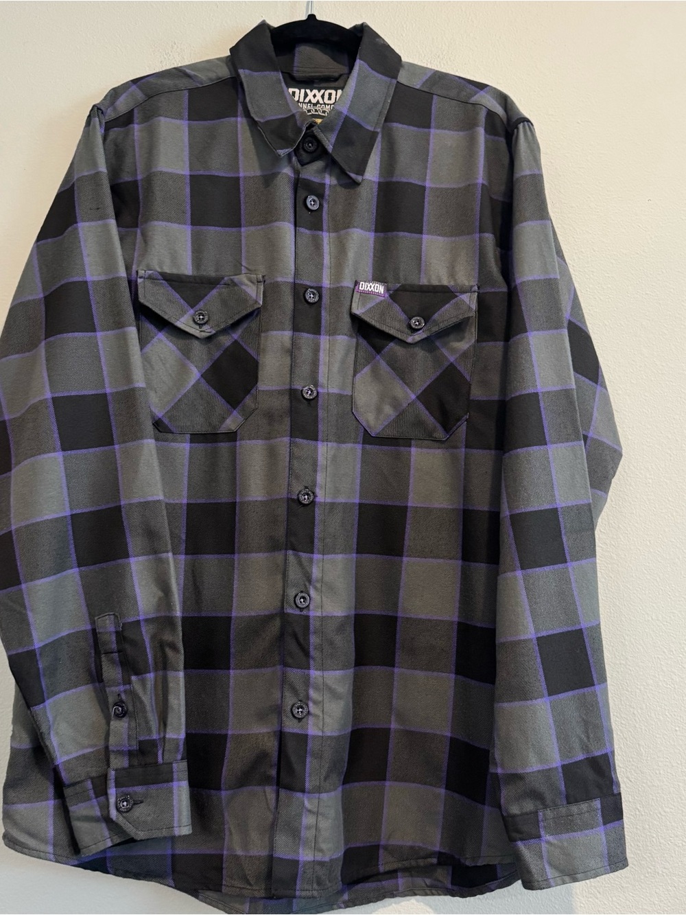 DIXXON The Gift Flannel Plaid Button Down Shirt L
